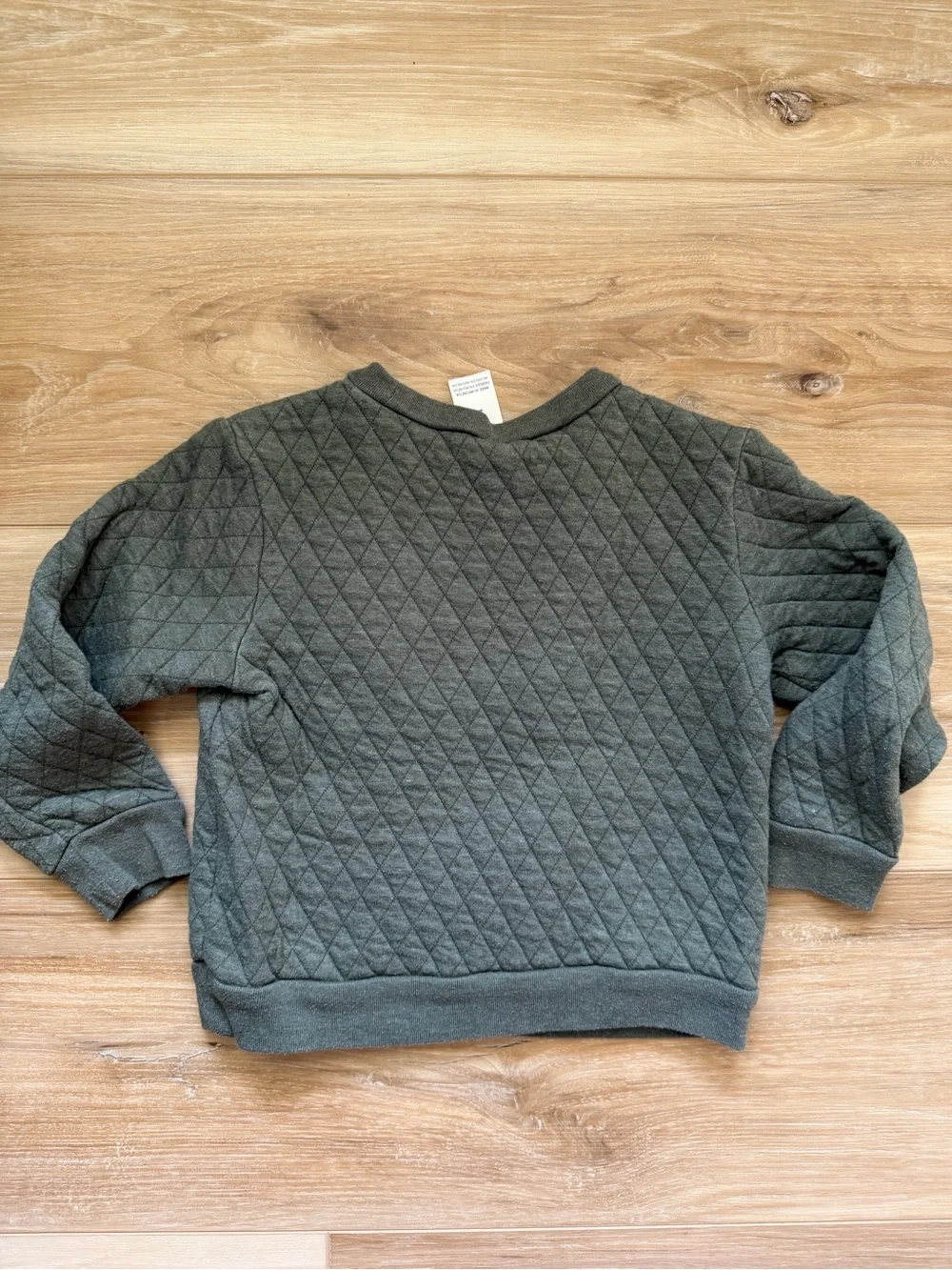 OshKosh B'gosh Quilted Olive Green Crewneck Sweatshirt